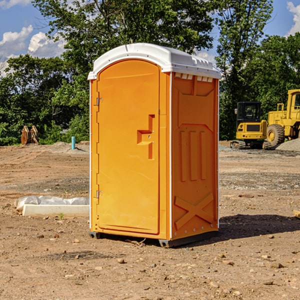 how often are the portable restrooms cleaned and serviced during a rental period in Hayden